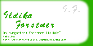 ildiko forstner business card